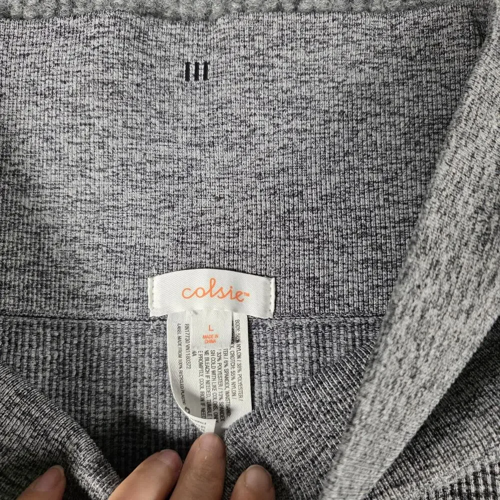 Colsie‎ Ribbed Seamless Lounge Shorts Gray Soft Stretch Women L
